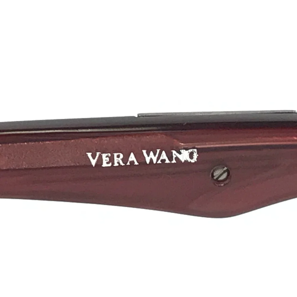 Vera Wang Eyeglasses Frames V087 BU Burgundy Red Square Horn Rim 52-17-135